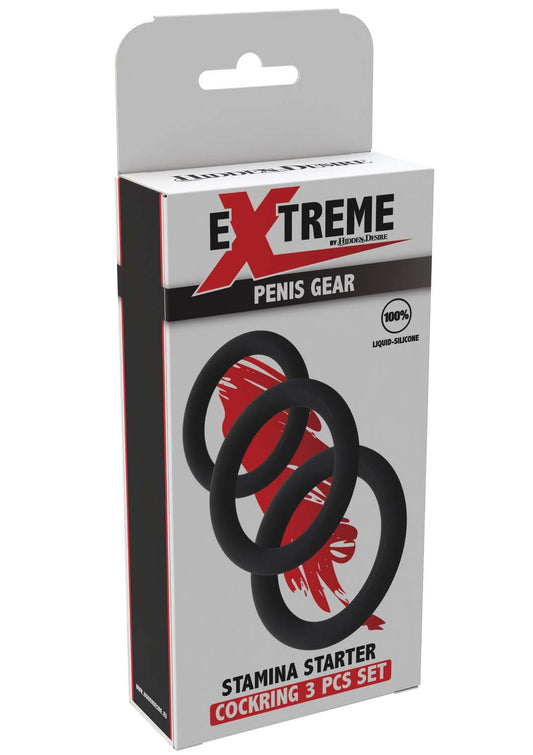 Hidden Desire Extreme Stamina Starter C-Rings 3 Pcs Set